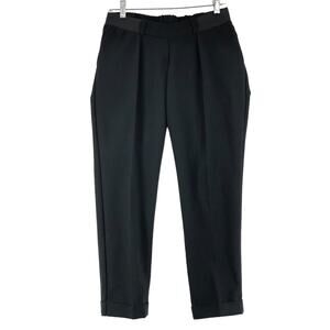 ASOS Womens Size 2 Pants Tapered Slack Elastic Waistband Stretch Black